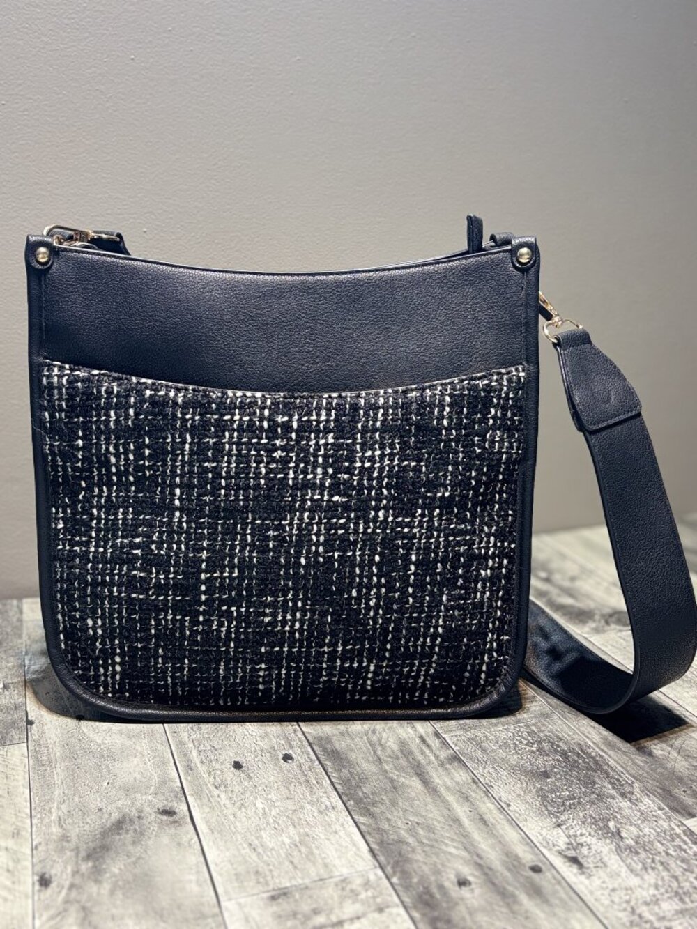 Chloe Tweed Crossbody w/Guitar Strap